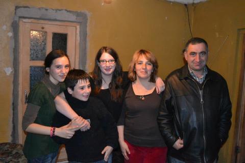 My entire family at my party. Sister Salome, Brother Mirza, Mother Irma, and Father Misha